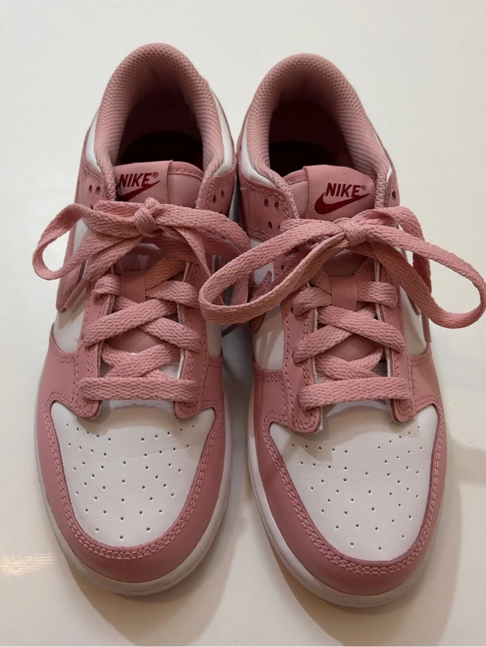 Nike HV0930-100 Dunk Low White Pomegranate (Pink) w/ Box - Size 3Y